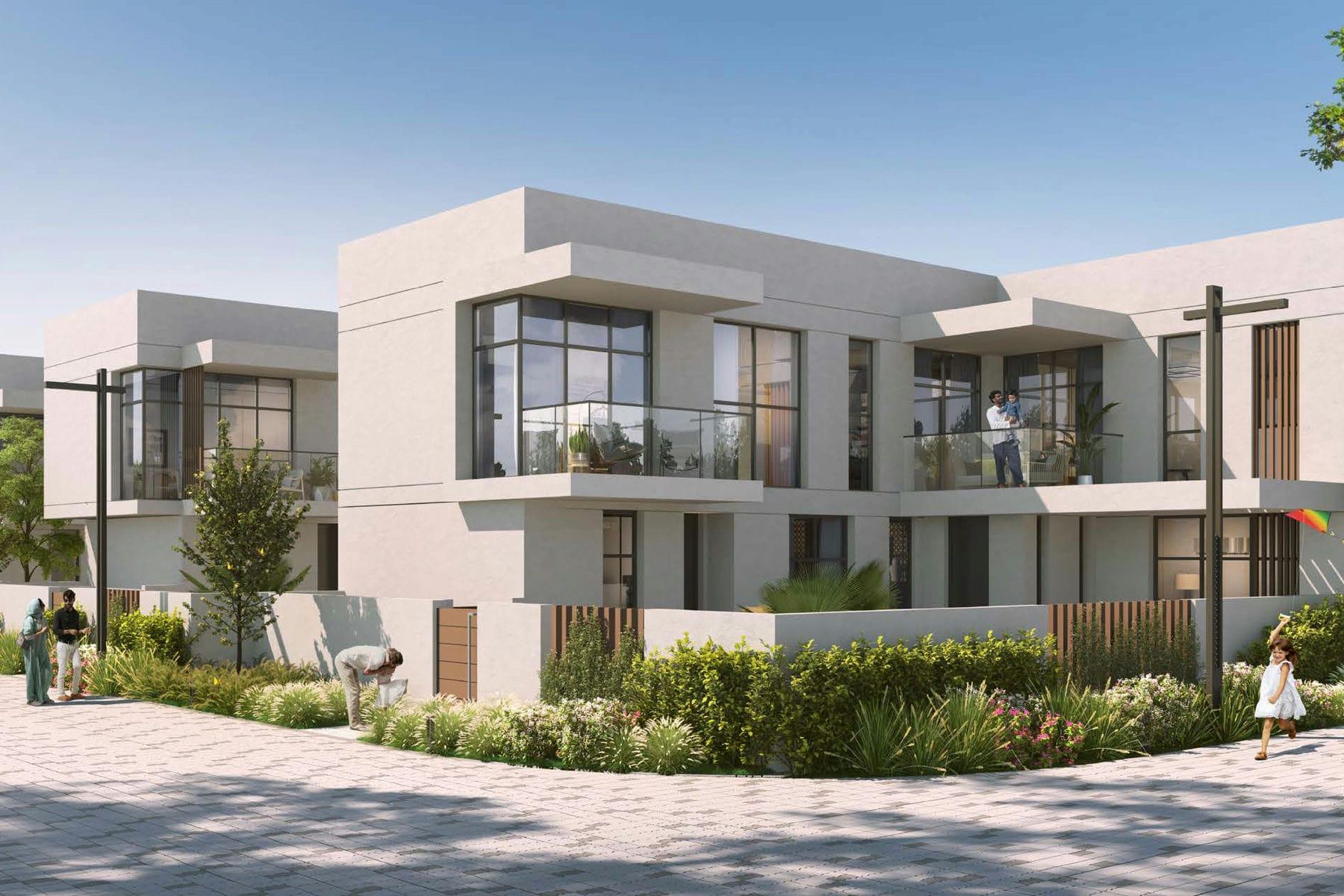 Pedestrian-friendly green spaces at The Sustainable City Yas Island Abu Dhabi promoting sustainable lifestyle and wellness