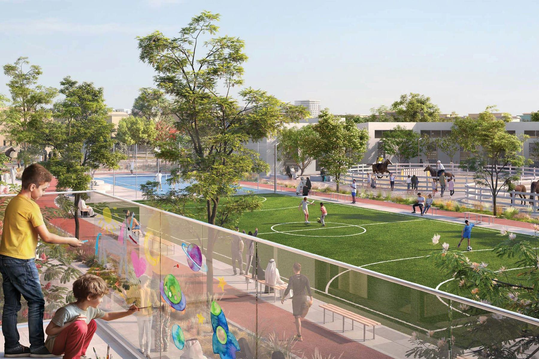 The Sustainable City Yas Island Abu Dhabi eco-friendly community with solar-powered homes and green landscapes